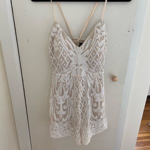 Lulus White Sequin Romper